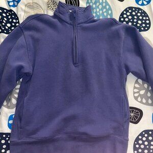 aritzia sweatfleece boyfriend 1/2 zip
